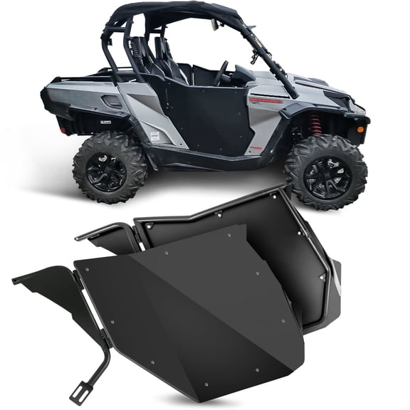 YOTZU Full Metal Black Doors Pair Compatible with 2011-2020 Can-Am Commander 800/800R/1000/1000R & 2013-2018 Can-Am Maverick 1000/1000R UTV, Heavy Duty Side Door Replacement Kit