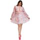 thumbnail image 5 of Vestido de chifón Tallas Extras, 867 (Lila flor) lila 42 L'ATISTE V-LAT-867-LILA, 5 of 6