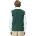thumbnail image 4 of Classroom School Uniforms Adult V-Neck Sweater Vest 56914, 3XL, Hunter, 4 of 7