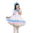 thumbnail image 5 of Vestido de Lolita rosa y azul con lazo grande súper lindo para mujer de talla grande Vestido lindo de Lolita de Gran Hermano, 5 of 5