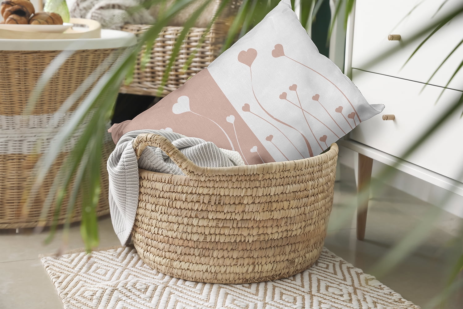 20" x 14" Simply Daisy Growing Love Polyester Indoor/Outdoor Pillow, Sunwashed Brick Qty 1