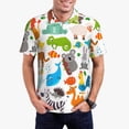 thumbnail image 1 of Fotbe Animals Camiseta Polo de Golf para Hombre con Estampado – Camisa Deportiva Transpirable con Cuello Abotonado-Small, 1 of 6