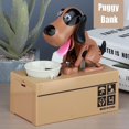 thumbnail image 4 of Hucha de perro pequeño con batería, juguete robótico para masticar monedas, caja de dinero, ahorro de dinero, hucha para, 4 of 5