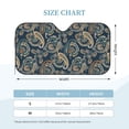thumbnail image 2 of Kdxio Indian Paisley 2 Print Windshield Sun Shade, Foldable Sun Blocker for Car,Truck,SUV Automotive Interior Sun Protection,Reflective Shade for Front Windshield(Small), 2 of 6