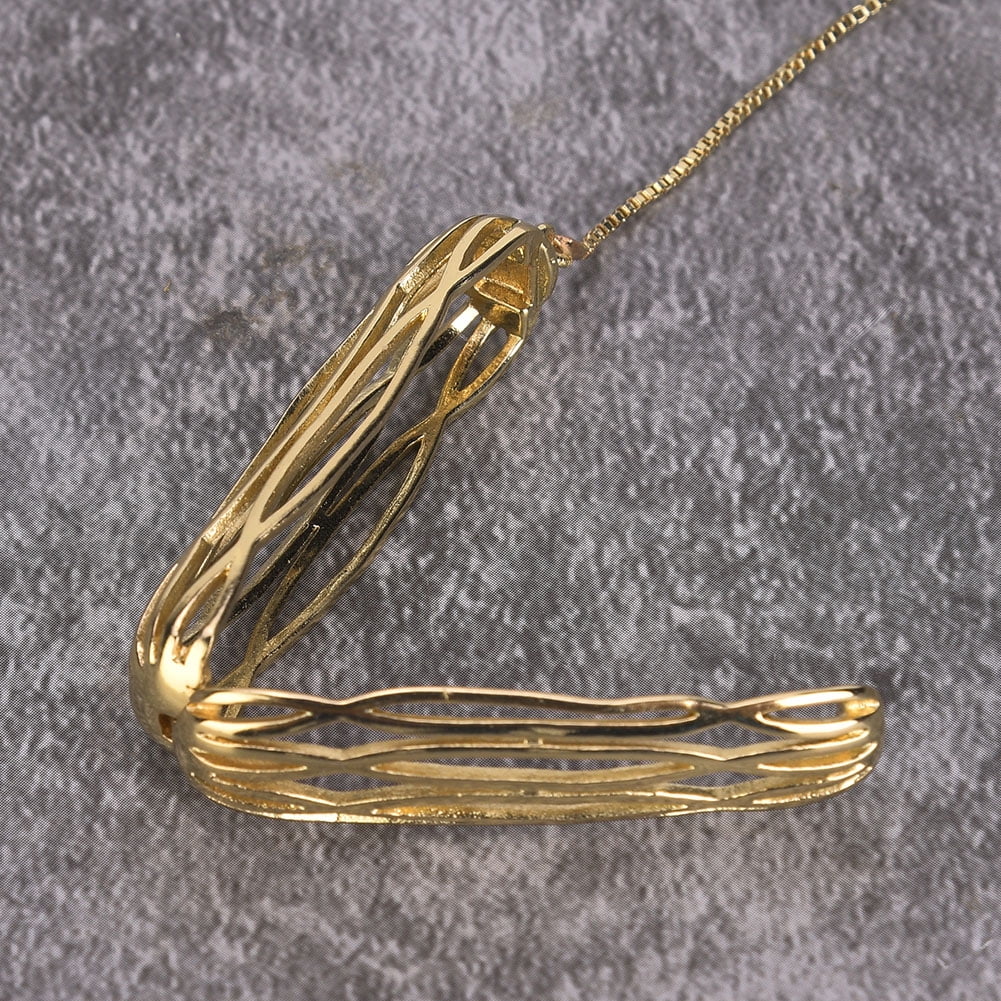 Metal Replacement Necklace Pendant for Fitbit Flex 2 Fashion Accessory Heart Rate Fitness TracerGold