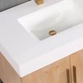 thumbnail image 5 of Bianco 72" Wood Vanity in Light Brown with White Composite Stone Top no Mirror, 5 of 7