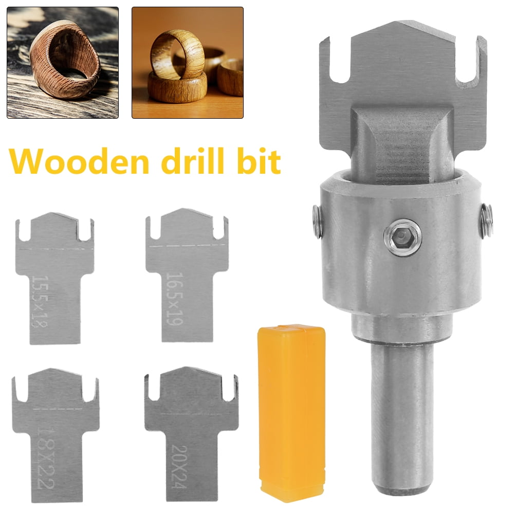 6pcs wooden ring drill bit set Ring Drill Bit Multifunction Wooden Thick Ring Maker High Speed Steel Wood Great for Making Napkin Rings and Jewelry Decorations 