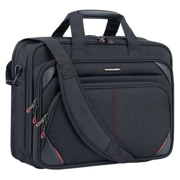 KROSER Sac pour Ordinateur Portable 15,6 Pouces Mallette pour Ordinateur Portable Sac Messager pour Ordinateur Portable Étui d'Ordinateur Hydrofuge Sac d'Épaule pour Ordinateur Portable Pochette Durable pour Tablette avec RFID P