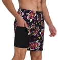 thumbnail image 2 of Sikiie Ladybug Print Men's Double Layer Swimming Trunks, Adjustable Waistband and Pockets Sports Swimming Trunks, Beach Swimwear-Large, 2 of 6
