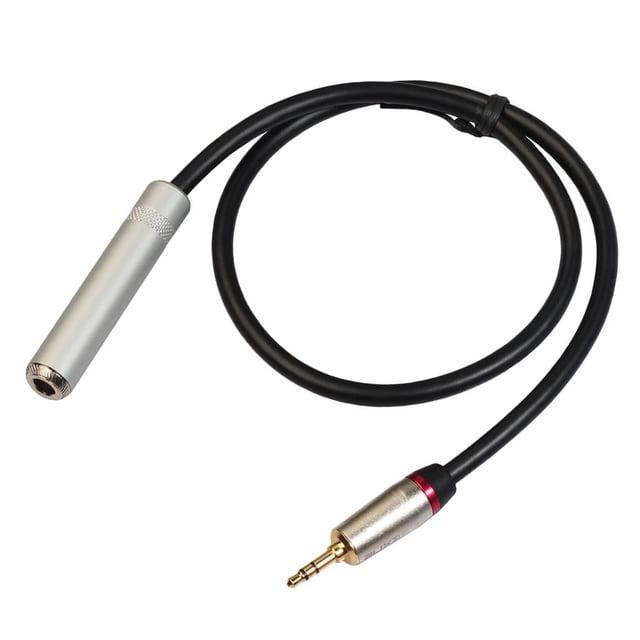 Enchufe de 3,5 mm a cable de 6,35 mm para línea de de amplificador de micrófono de guitarra eléctrica CUTICAT Conector de línea de audio