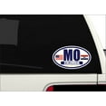 thumbnail image 2 of Flag of Missouri / American Flag Oval 3M Vinyl Bumper Sticker Decal | Navy & Gold Columbia, MO Sticker Vinyl Decal, 2 of 3