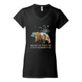 thumbnail image 2 of Wild Bobby, And Into The Forest I Go To Lose My Mind, Animal Lover, Women Standard V-Neck Tee, Black, Small, 2 of 4