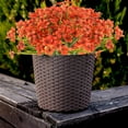 thumbnail image 7 of Morttic 6 Bundles Artificial Flowers Outdoor UV Resistant Fake Flowers No Fade Faux Plastic Plants Garden Home Wedding Farmhouse Decor(Orange Red), 7 of 7