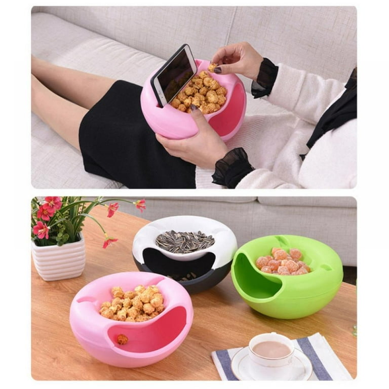 Multi-function Stylish Snacks Storage Box Double Layer Container