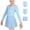 Blue, variant on Girls Ballet Leotards 2Pcs Long Sleeve Dance Dresses with Removable Wrap Skirts Soft Stretch Ballerina Outfit for Kids 3-12 Years