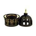 thumbnail image 2 of Calligraphy Style Closed Incense Bakhoor Burner - Black and Gold, 2 of 6
