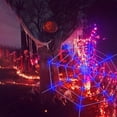 thumbnail image 3 of Spider Web Lights 80 LED Halloween Decorations 4FT Outdoor Lights Plug in Halloween Window Lights for Porch Haunted Scary Theme Party Decoration, 3 of 6