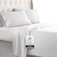 thumbnail image 2 of HC COLLECTION Full Size Bed Sheets, 4 pc Bed Sheets & Pillowcases Set - Machine Washable for Easy Care - Soft & Breathable All Season Microfiber Sheets with Deep Pockets - White, 2 of 4