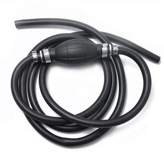 3/8" Rubber Marine Outboard Boat Motor Fuel Line Assembly Kit with Primer Bulb Clamps,6FT