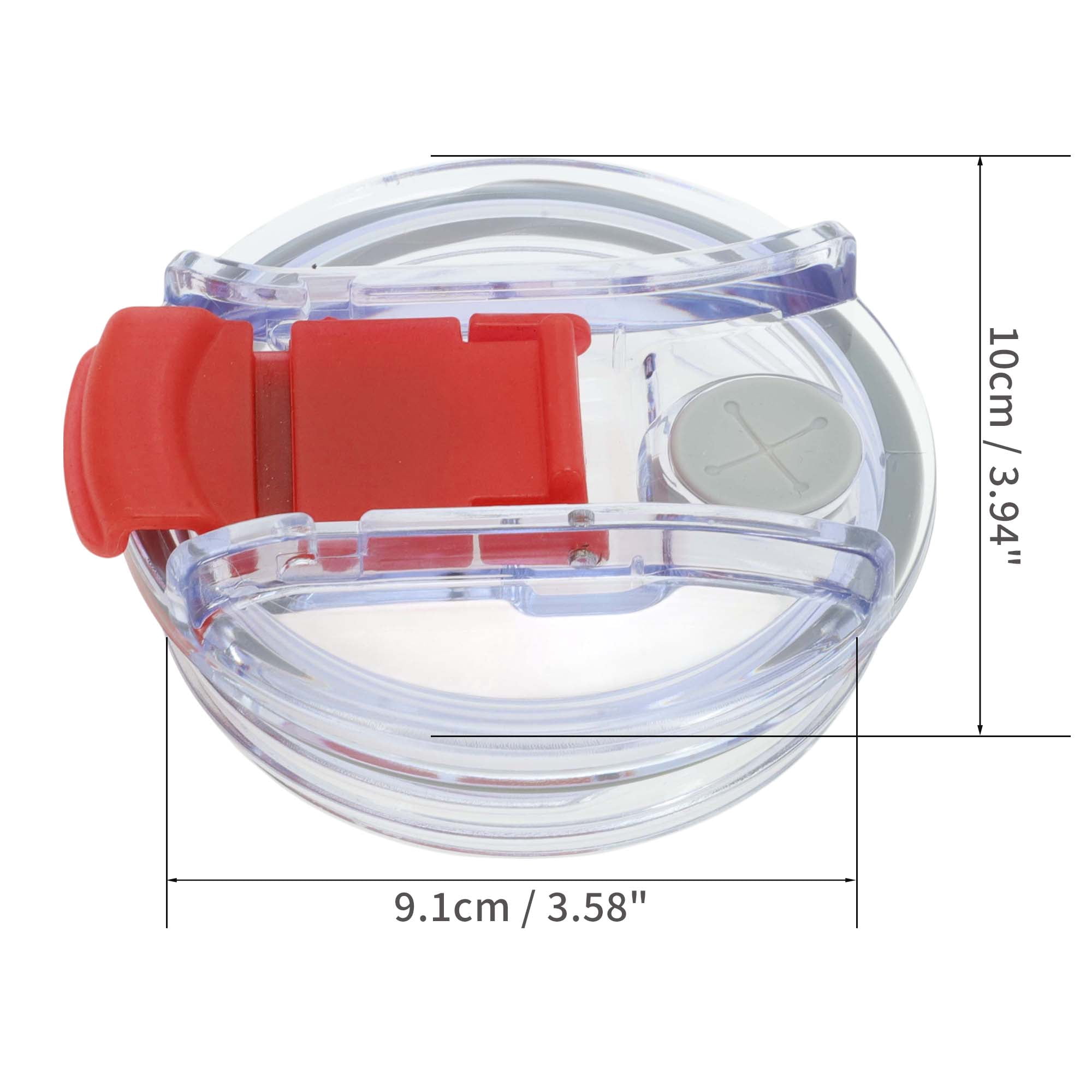 Unique Bargains 1 Pc Durable Tumbler Lid with Magnetic Slider and O-Rings Red