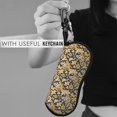 thumbnail image 5 of Cauagu Sunflowers Bee Pattern Unisex Glasses Case,Zipper Protective Fabric Sunglass Case with Clip Soft Case Horizontal Protective Pouch for Sunglasses Eyewear, 5 of 6