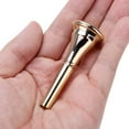 thumbnail image 3 of Universal Gold/Silver Copper Alloy French Horn Mouthpiece Instrument Replacement Mouthpiece for Horn, 3 of 5