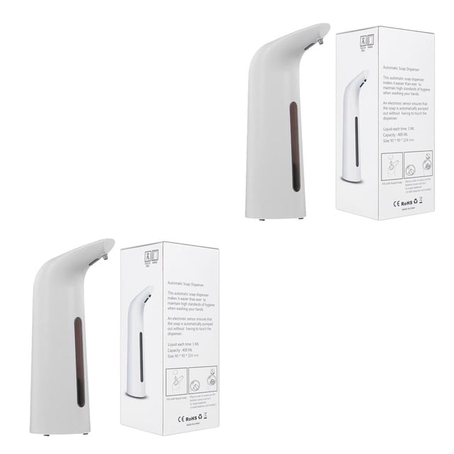 Billuyoard Dispensador automático de plástico, funciona con pilas, inteligente, sin contacto, Sensor IR, manos libres, Gel, a mano, limpieza de Type2 NO2