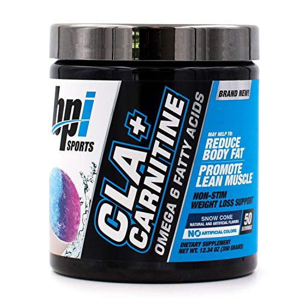 BPI Health CLA + Carnitine 50 Serving Weight Loss Formula - Snow Cone  2 Pack