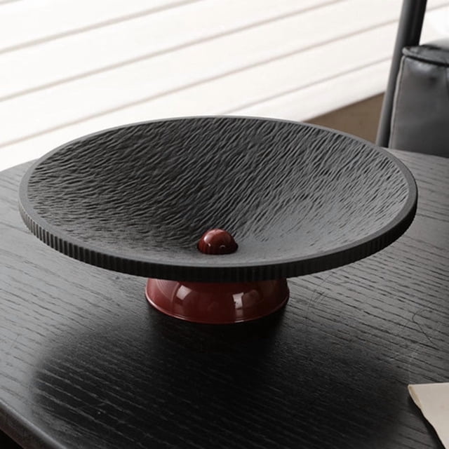 Pedestal Fruit Bowl with Drainage System, Modern Decorative Fruit Plate for Countertop, Kitchen Table Centerpiece, Lightweight and Durable ABS, Keeps Fruit Fresh