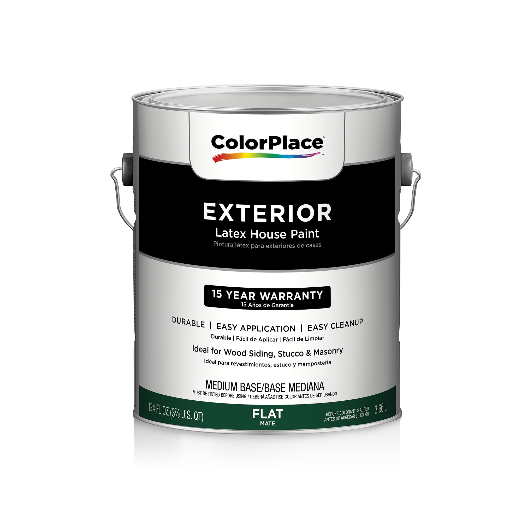 ColorPlace Exterior Flat Medium Paint Base, 124 fl. oz.