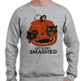 thumbnail image 2 of Pumpkin Cats Lets Get Smashed Sweatshirt Unisex 2X-Large Grey, 2 of 5