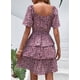 thumbnail image 3 of Vestido PRETTYGARDEN Floral de Verano para Mujer con Cuello Cuadrado XL, 3 of 7