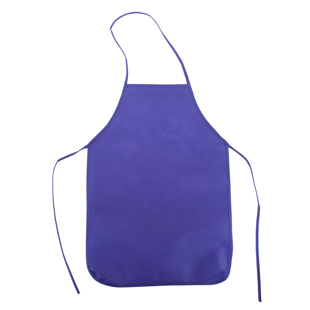 (Price/24 Packs)Opromo Non Woven Colorful Kids Apron for DIY Painting Drawing Artist Available in 2 Sizes(S/M)-Purple-M