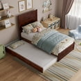 thumbnail image 5 of AFI Aveline Twin Platform Bed with Matching Footboard & Twin Trundle, Walnut, 5 of 13