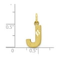 thumbnail image 3 of Diamond2Deal 10K Pendentif Charme Initiale Lettre J en Or Jaune pour Femmes, 3 of 5