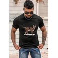 thumbnail image 3 of ABPHQTO Camiseta de manga corta con estampado de gato negro para hombre, 3 of 5