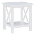 thumbnail image 1 of Linon Dalton End Table with Shelf and X Design on Sides in Antique White Wood, 1 of 11