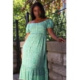 thumbnail image 4 of Robe Midi Épaules Dénudées à Fleurs Boutons devant, 4 of 13