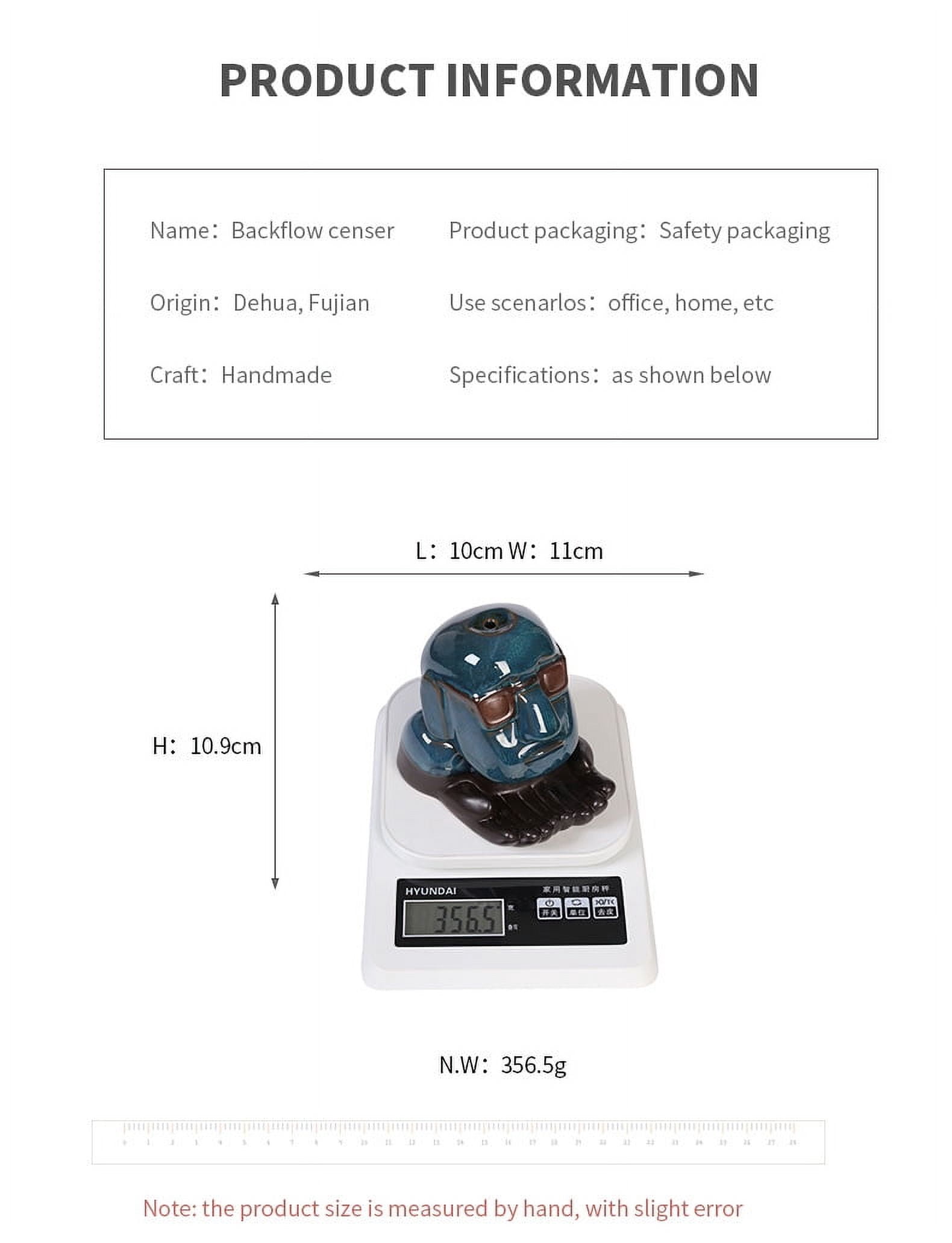 The East Incense Burner, Backflow Incense Burner Incense Holder Ceramic Ornaments Flow Smoke Aromatherapy Burner Zen Decor