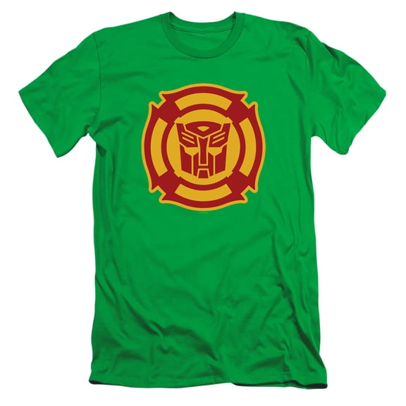 Transformers Rescue Bots Logo S/S Adult 30/1 T-Shirt Kelly Green