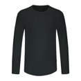 thumbnail image 2 of M-5X Mens Plus Size T-Shirts Big & Tall Long Sleeve Sun Protection UV Shirts Pullover Slim-Fit Solid Lightweight Athletic Workout Tees Tops, 2 of 7