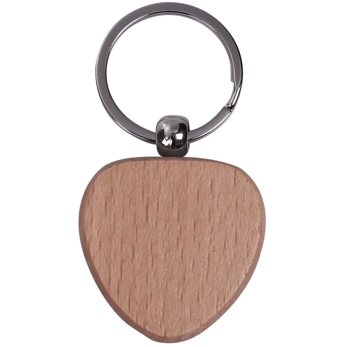 100 Pcs Blank Wood Wooden Keychain DIY Custom Wood Key Chains Key Tags Anti Lost Wood Accessories Gifts (Mixed Design)