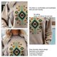 thumbnail image 4 of Top De Mujer, Top De Otoño Informal Con Estampado Geométrico Y Hombros Caídos Para Viajes ANGGREK No, 4 of 4
