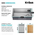 thumbnail image 6 of KRAUS Kore 32" Undermount Workstation 16 Gauge Single Bowl Stainless Steel Kitchen Sink with Accessories, 6 of 8
