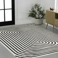 thumbnail image 6 of JONATHAN Y SCANDINAVIAN 5 x 8 Area Rug, Freya Arch Stripe Monotone - Black/White, SCN106B-5, 6 of 7