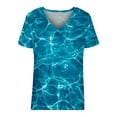 thumbnail image 4 of Hauts d'Été pour Femmes Grande Taille en Liquidation T-shirt Imprimé de Mode pour Femmes Blouse à Manches Courtes Col en V Hauts Décontractés T-shirt Col en V pour Femmes en Liquidation, 4 of 4