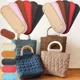 thumbnail image 2 of Nuevo fondo de 22 x 10 cm de largo para bolso de punto, base de cuero PU para bolso, fondo ovalado hecho a mano con agujeros, accesorios para fondo de bolso de ganchillo DIY, 2 of 5