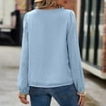 thumbnail image 5 of Ohufall Womens Tops, Women's Fashion Casual Spring Summer Long Sleeve V-Neck Blouses & Shirts Womens Fashion, 5 of 7