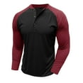 thumbnail image 3 of Lovzfmll Chandail Vintage à Boutons Raglan pour Hommes, Col Rond, Manches Longues, Noir, m, 3 of 5