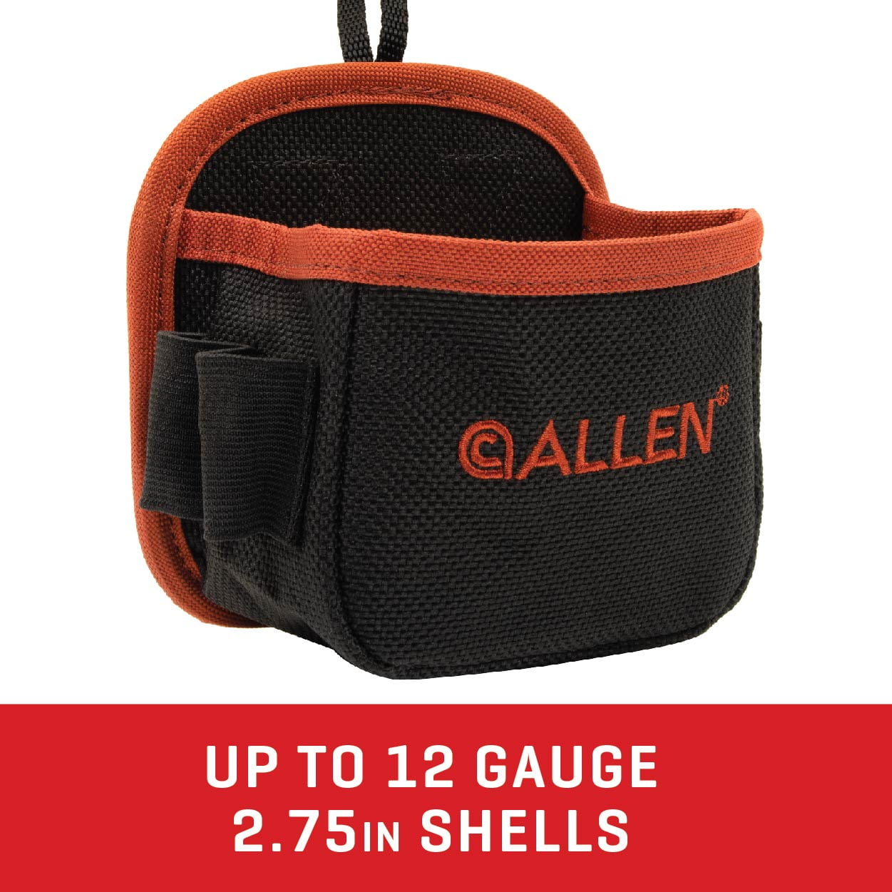 Allen Company 12 Gauge Shell Ammo Holder, Holds Box of 25 Shells, Black, Polyester, 1